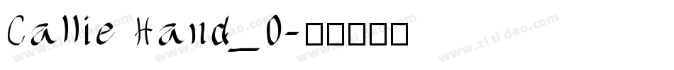 Callie Hand_0字体转换